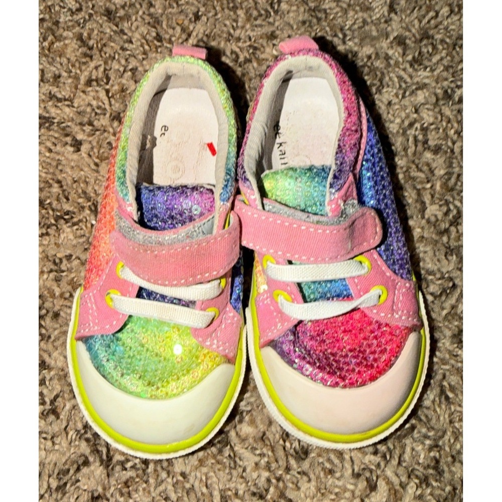 See Kai Run- Kristin Rainbow Sequin Sneakers-Size 6 - Picture 5 of 7
